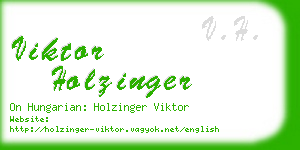 viktor holzinger business card